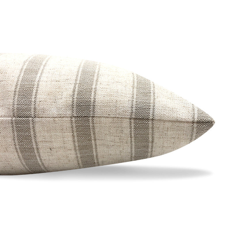 Pillowcase Linen Plain Striped Checkered Modern Simple Cushion Living Room Cushion