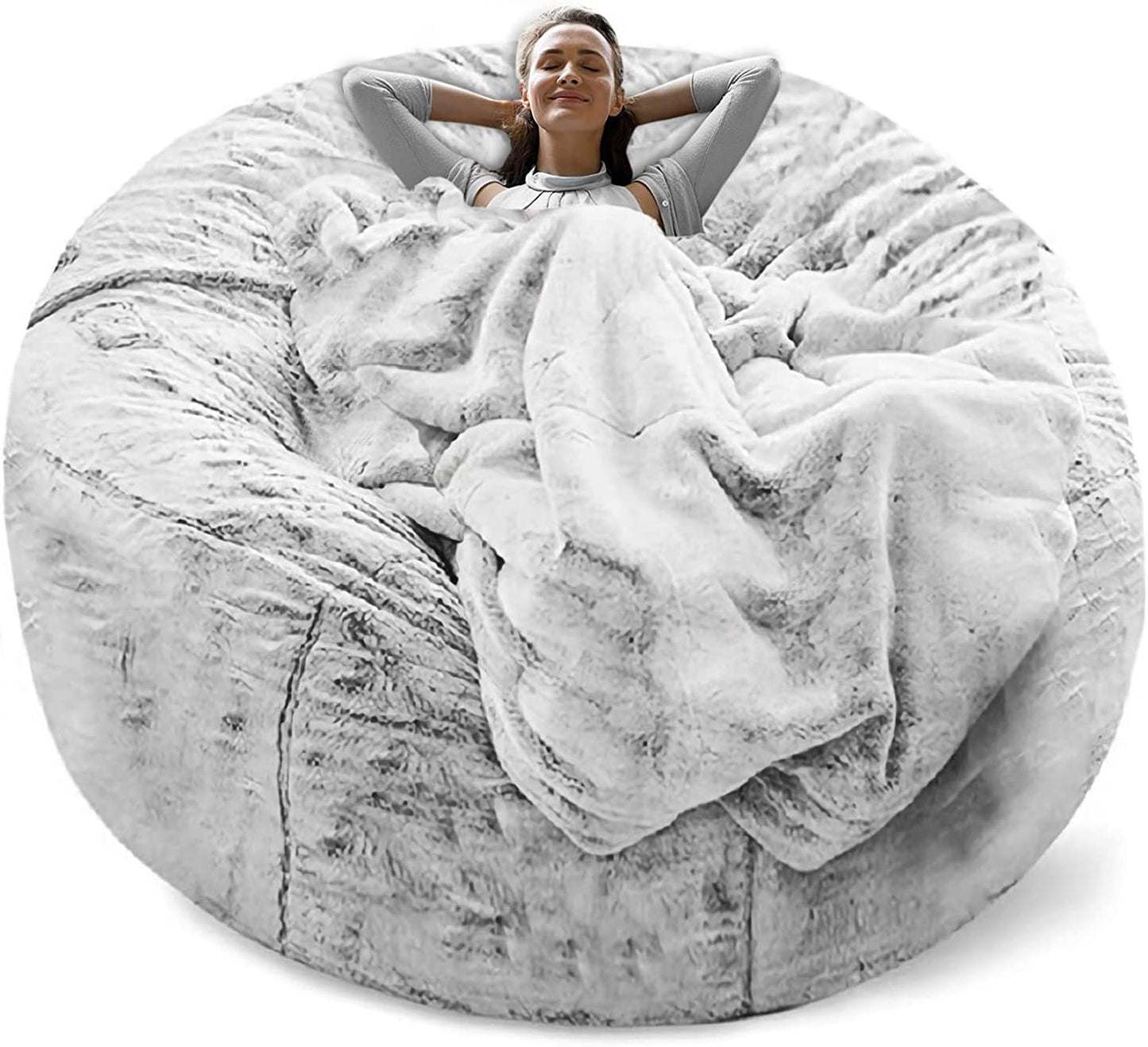 Large Snow Grey BeanBag Cover