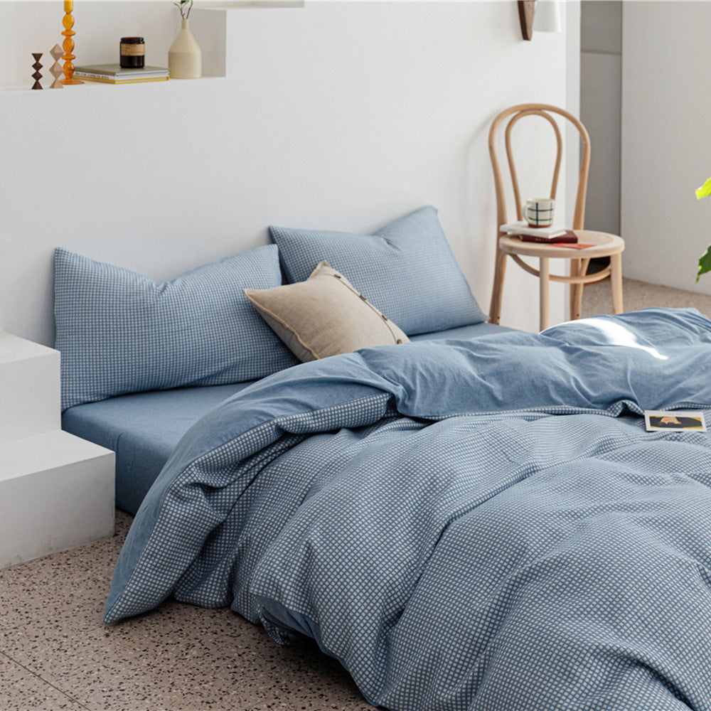 Housse de couette en coton Tianzhu, literie tricotée simple