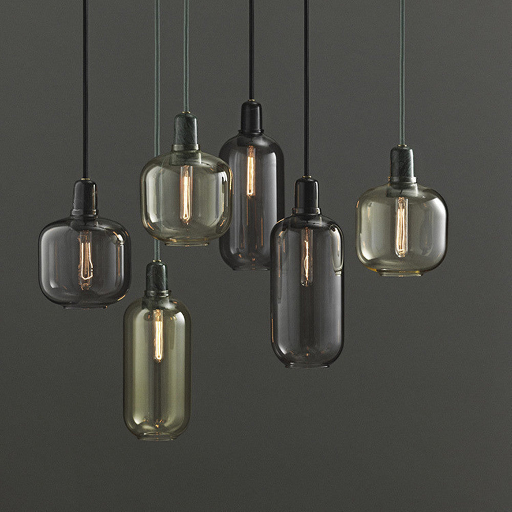 Retro Modern Twist Dining Room Living Room Marble & Glass Chandelier Light Bulbs