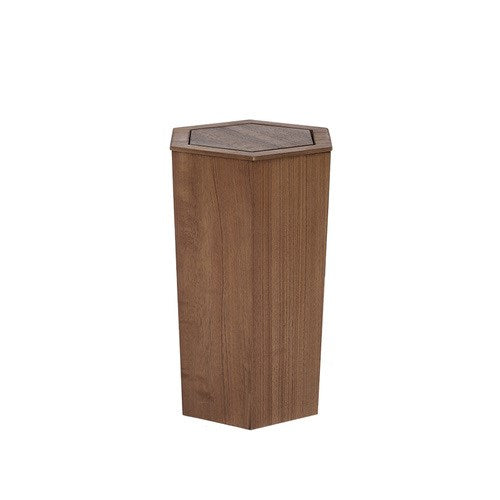 Wooden Trash Can Home Living Room Creative With lid Nordic Wooden Trash Can