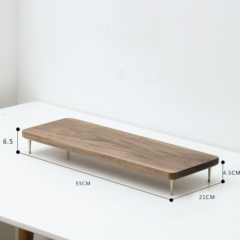 Walnut Office Desk Clean Modern USB Design