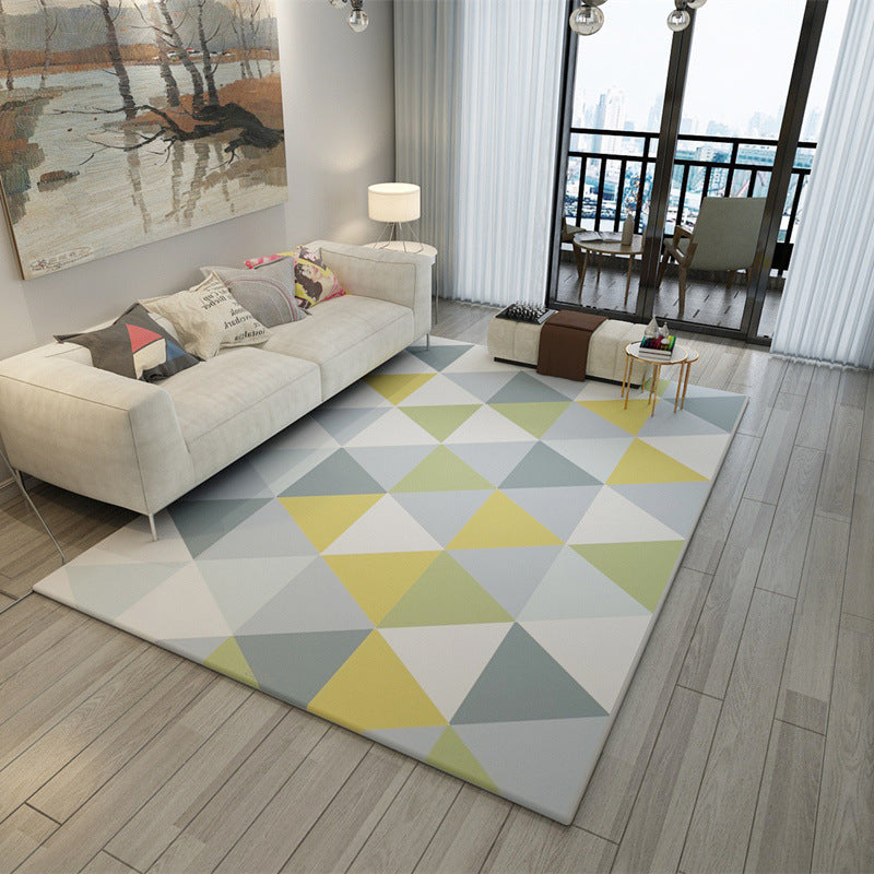 Simple Multiple Modern Geometric Patterns Colours Living Rug