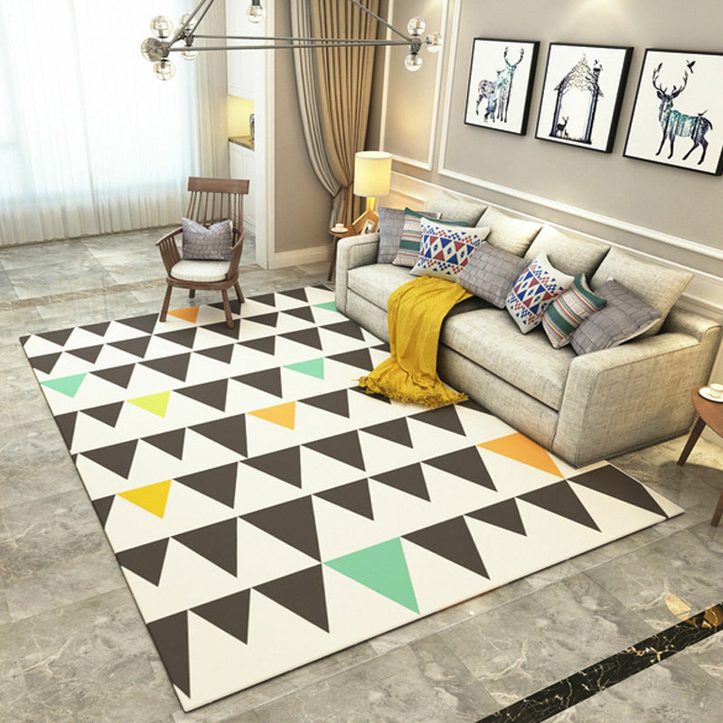 Simple Multiple Modern Geometric Patterns Colours Living Rug