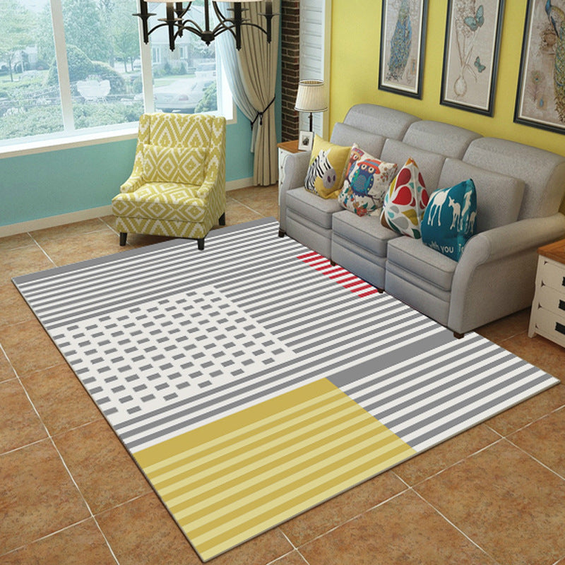 Simple Multiple Modern Geometric Patterns Colours Living Rug