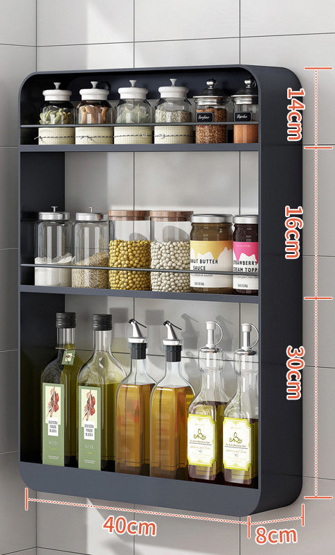 Seasoning Oil Salt Sauce Vinegar Storage Shelf Rack