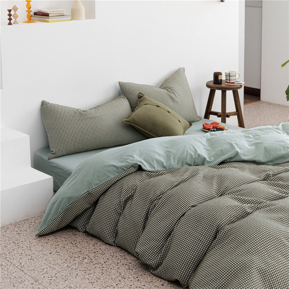 Housse de couette en coton Tianzhu, literie tricotée simple