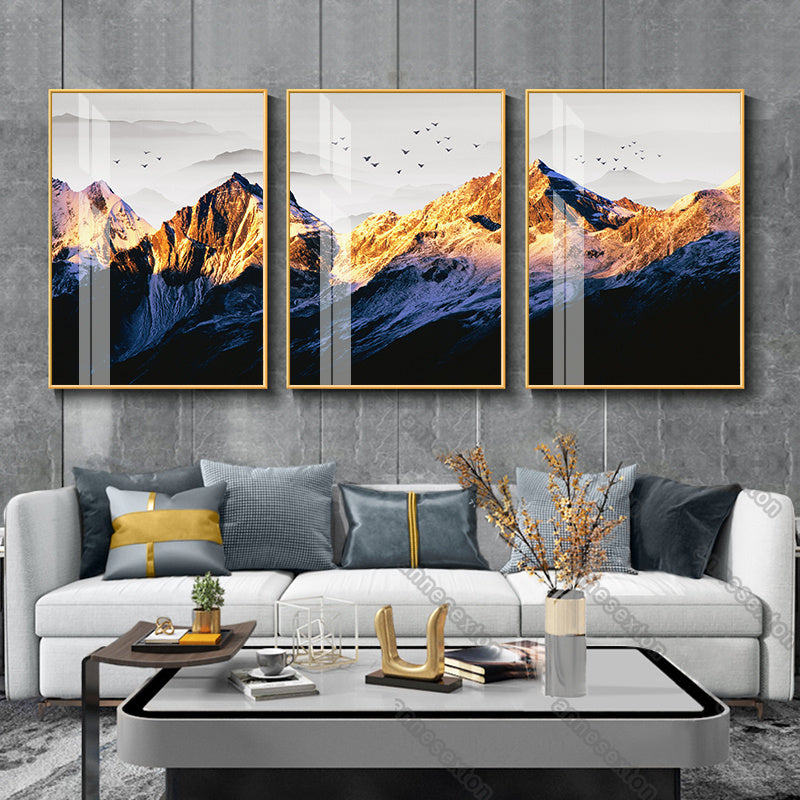 Creative Mountain Peak Painting Bedroom Living Room Design