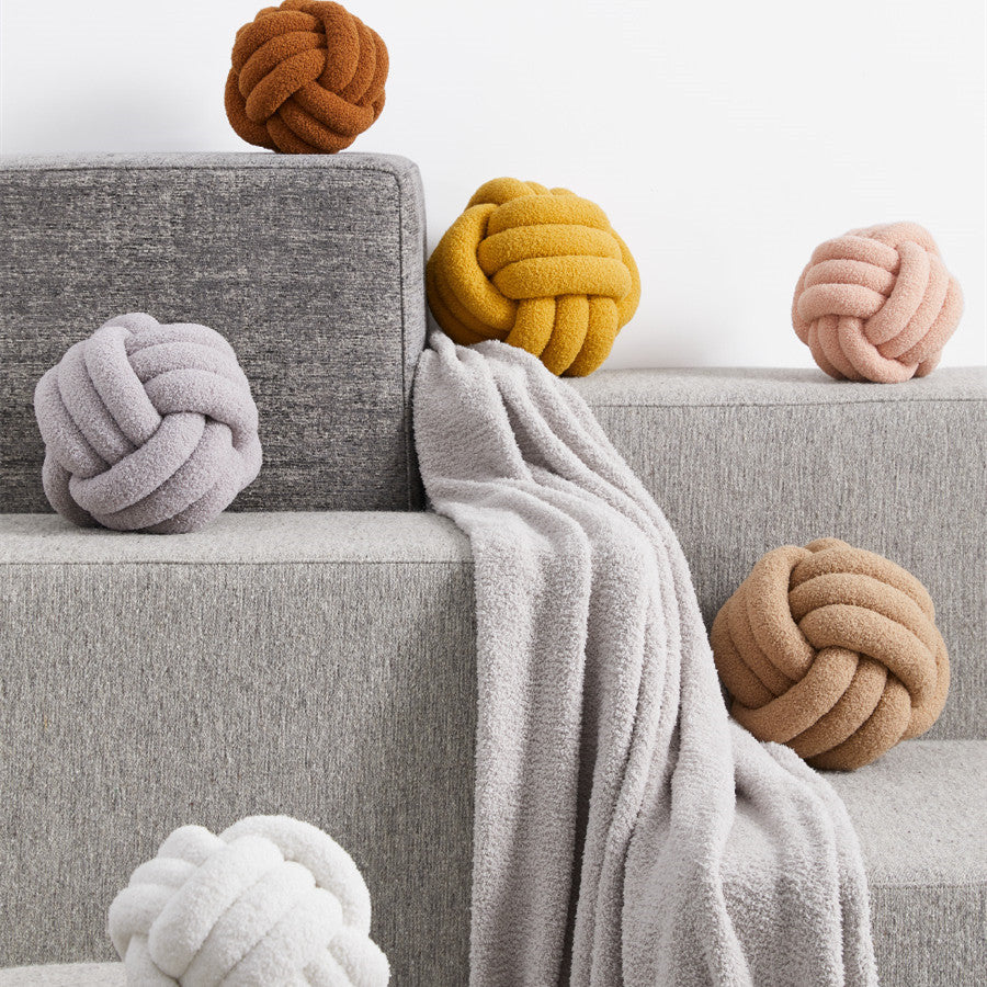 Modern Knotted Ball Pillow