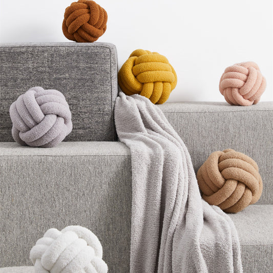 Modern Knotted Ball Pillow