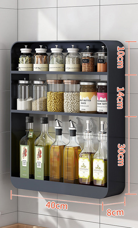 Seasoning Oil Salt Sauce Vinegar Storage Shelf Rack