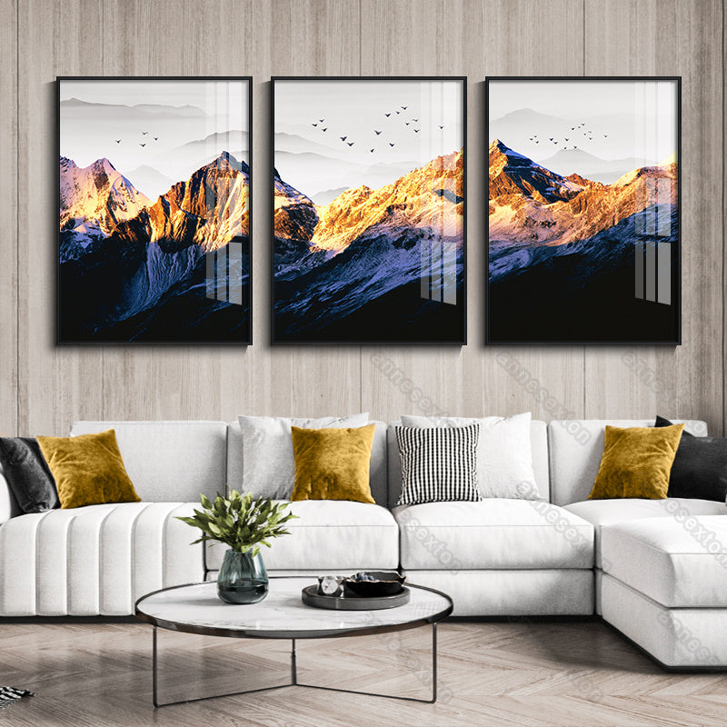 Creative Mountain Peak Painting Bedroom Living Room Design