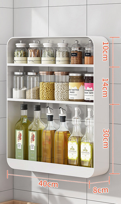 Seasoning Oil Salt Sauce Vinegar Storage Shelf Rack