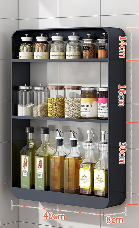 Seasoning Oil Salt Sauce Vinegar Storage Shelf Rack