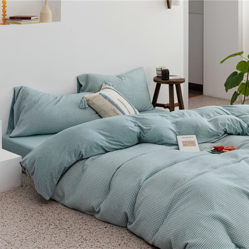 Housse de couette en coton Tianzhu, literie tricotée simple