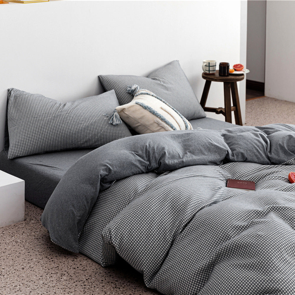 Housse de couette en coton Tianzhu, literie tricotée simple