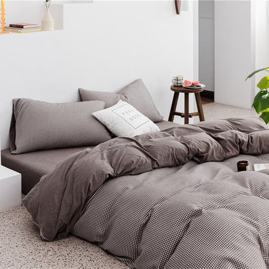 Funda de edredón de algodón Tianzhu Ropa de cama de punto simple