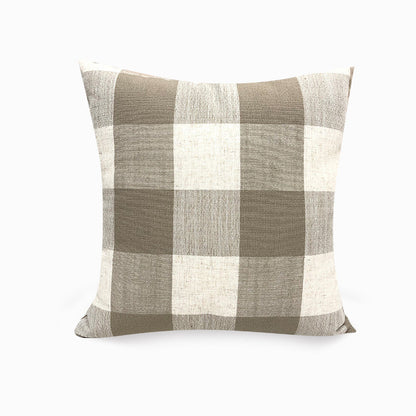 Pillowcase Linen Plain Striped Checkered Modern Simple Cushion Living Room Cushion