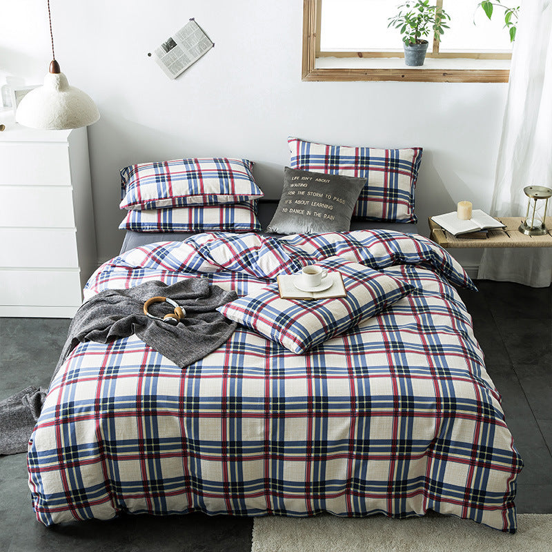 Check Cotton Bedding Modern Collective