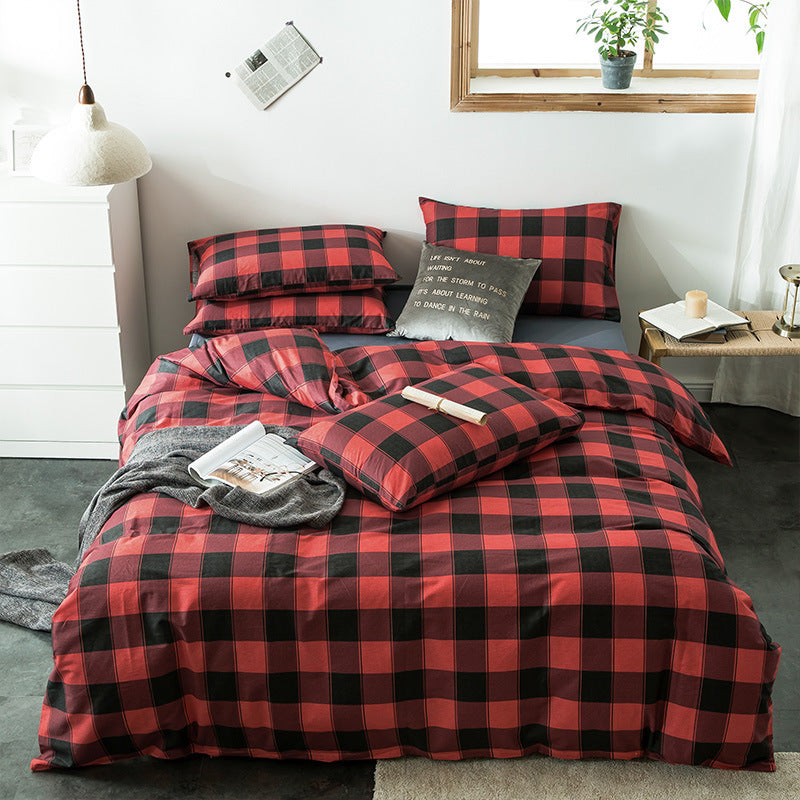Check Cotton Bedding Modern Collective