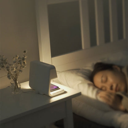 3 In 1 Bedside Lamp Wireless Phone Charging LCD Screen Alarm Clock