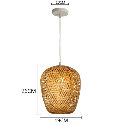 Lampes suspendues en bambou tricotées à la main, lampe suspendue en tissage, luminaires de décoration pour jardin, Restaurant, maison 