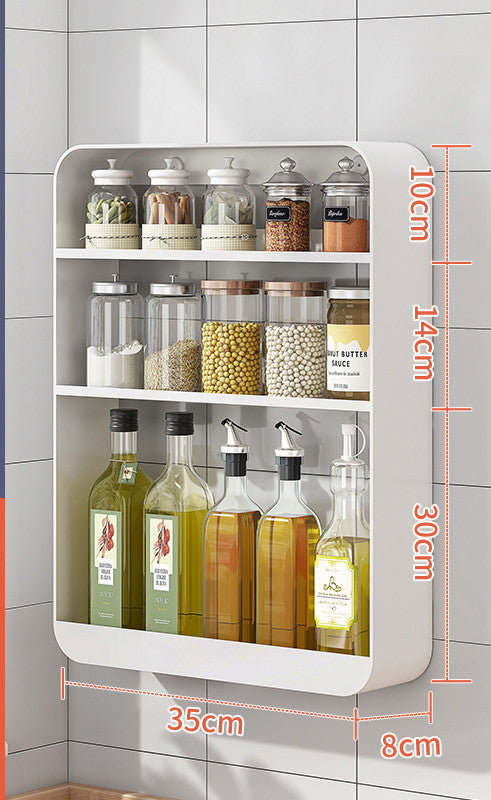 Seasoning Oil Salt Sauce Vinegar Storage Shelf Rack