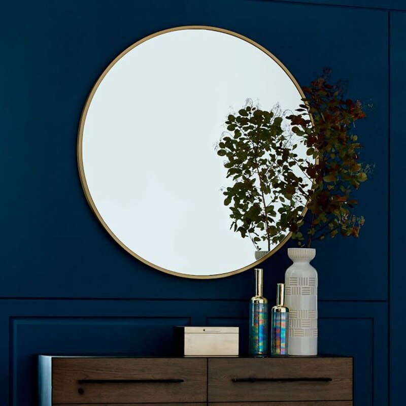 Decoración decorativa para colgar en la pared con espejo circular 