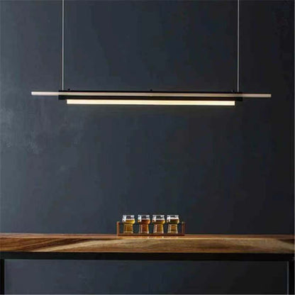 Lustre suspendu en bois véritable à LED de style minimal ultramoderne