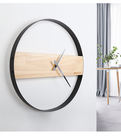 Reloj de pared de madera simple creativo