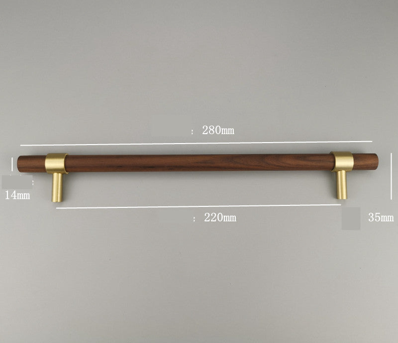 Le dispositif trembleur en laiton en bois en bois véritable de porte de Cabinet manipule le contact moderne