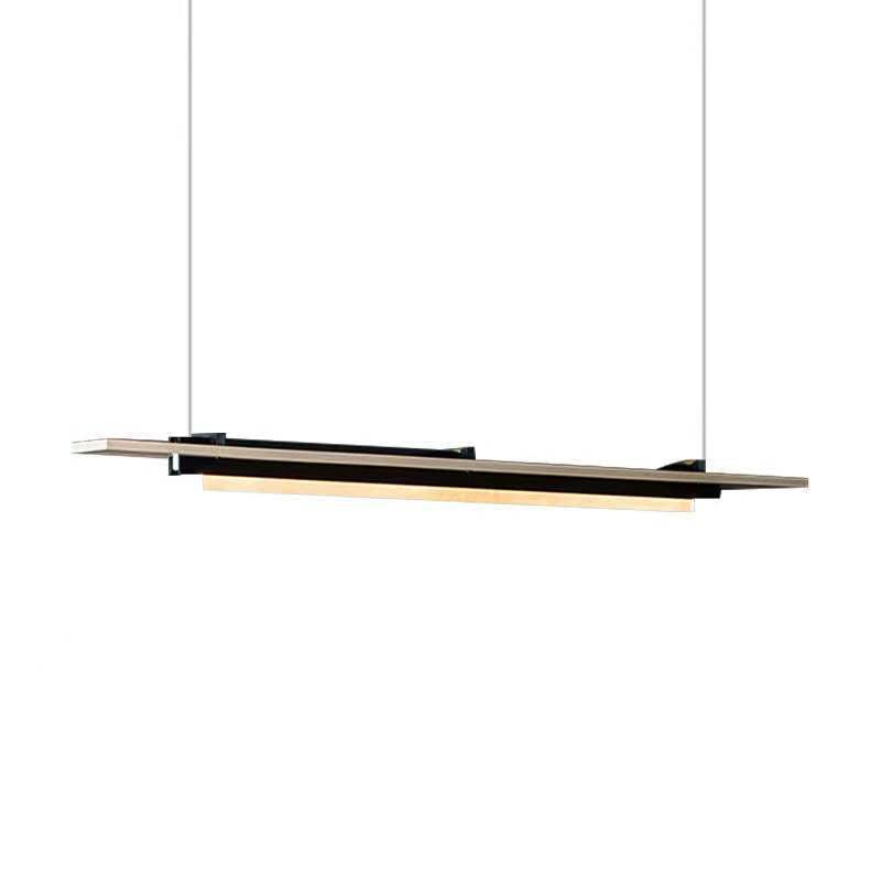 Lámpara colgante LED de madera auténtica de estilo minimalista ultramoderno