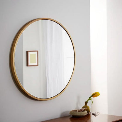 Decoración decorativa para colgar en la pared con espejo circular 