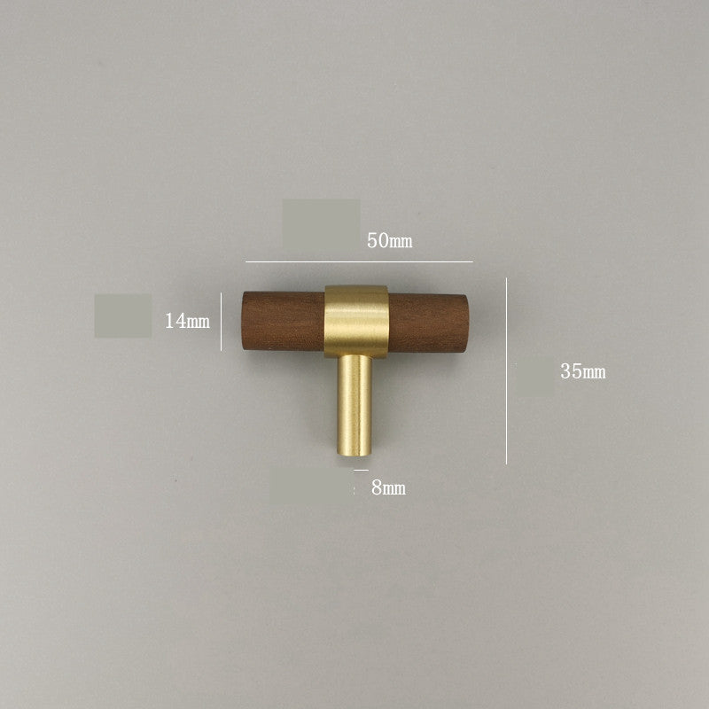 Le dispositif trembleur en laiton en bois en bois véritable de porte de Cabinet manipule le contact moderne