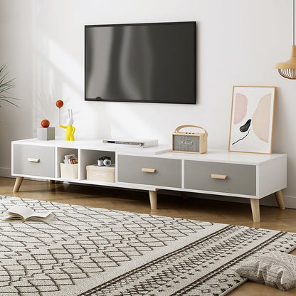 TV Cabinet Small Apartment Living Room Combination Retractable TV Cabinet