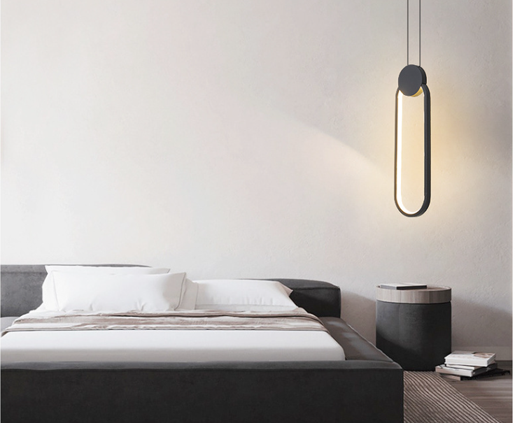 Luces de noche modernas para dormitorio con cable